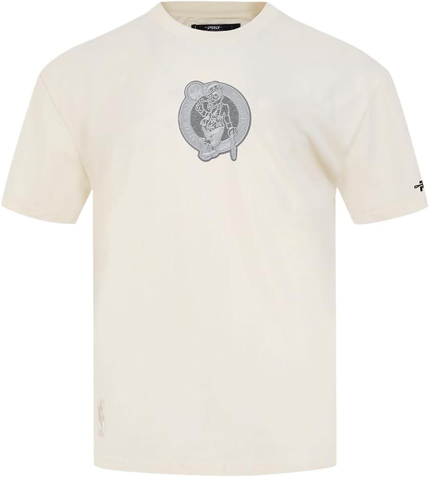 imagePro Standard Mens NBA Reverse French Terry Cotton Short Sleeve TeeEggshell