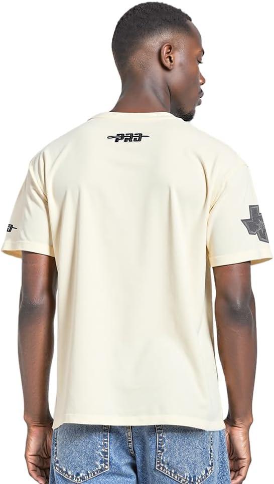 imagePro Standard Mens NBA Reverse French Terry Cotton Short Sleeve TeeEggshell