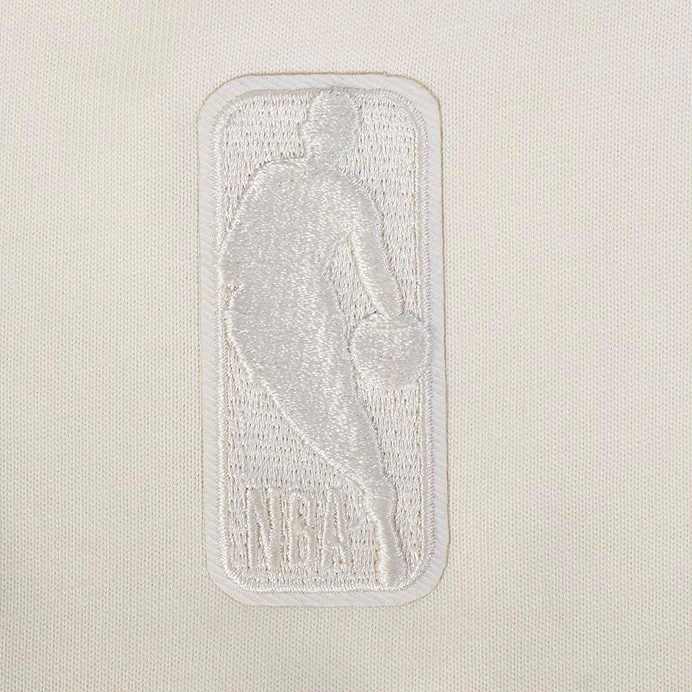 imagePro Standard Mens NBA Reverse French Terry Cotton Short Sleeve TeeEggshell