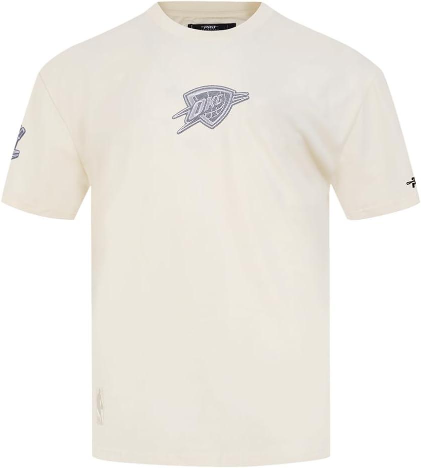 imagePro Standard Mens NBA Reverse French Terry Cotton Short Sleeve TeeEggshell