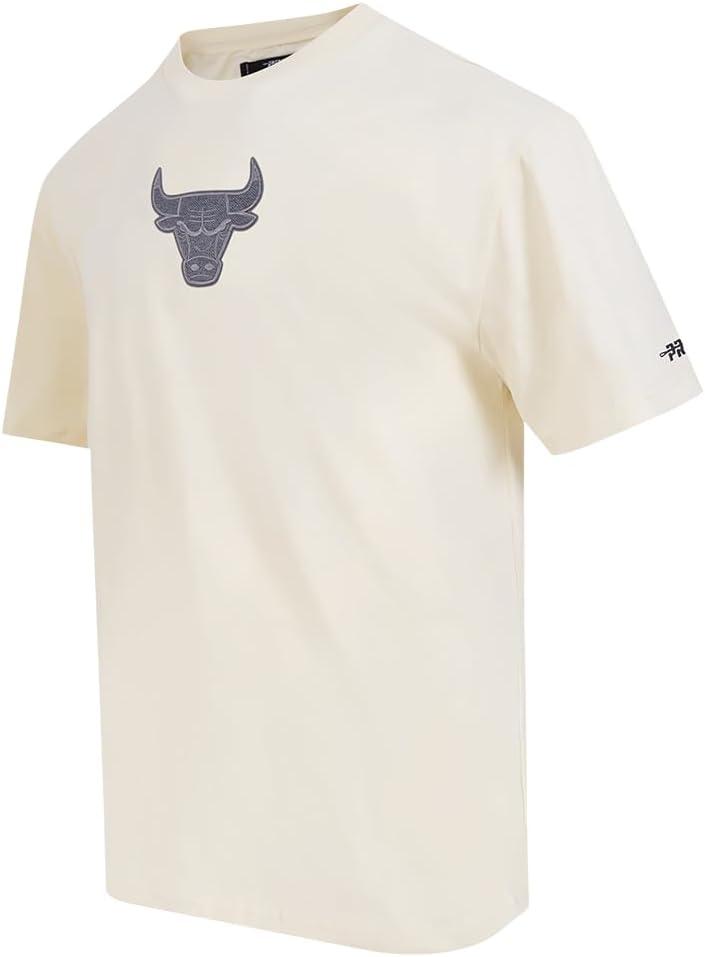 imagePro Standard Mens NBA Reverse French Terry Cotton Short Sleeve TeeEggshell