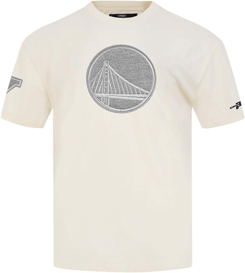 imagePro Standard Mens NBA Reverse French Terry Cotton Short Sleeve TeeEggshell
