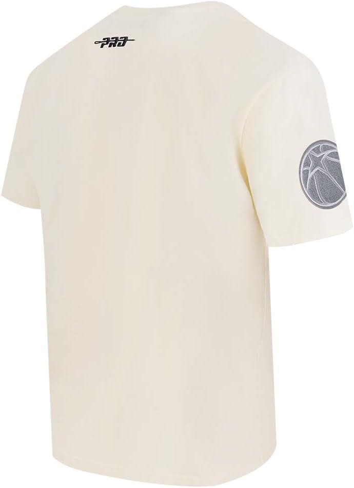 imagePro Standard Mens NBA Reverse French Terry Cotton Short Sleeve TeeEggshell