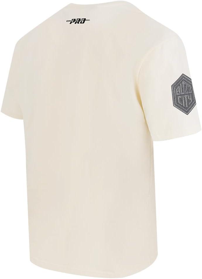 imagePro Standard Mens NBA Reverse French Terry Cotton Short Sleeve TeeEggshell