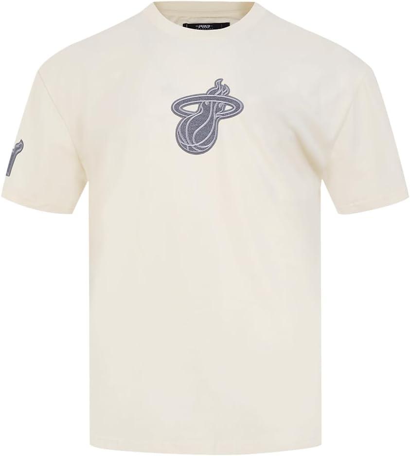 imagePro Standard Mens NBA Reverse French Terry Cotton Short Sleeve TeeEggshell