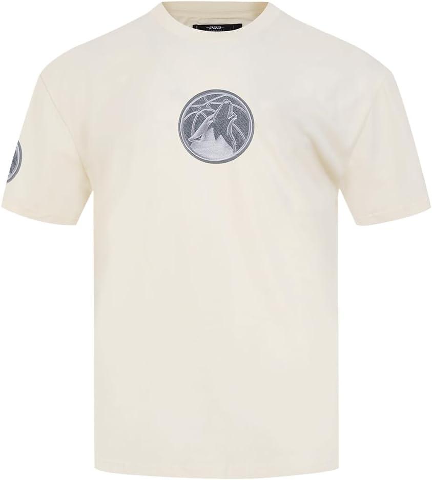 imagePro Standard Mens NBA Reverse French Terry Cotton Short Sleeve TeeEggshell