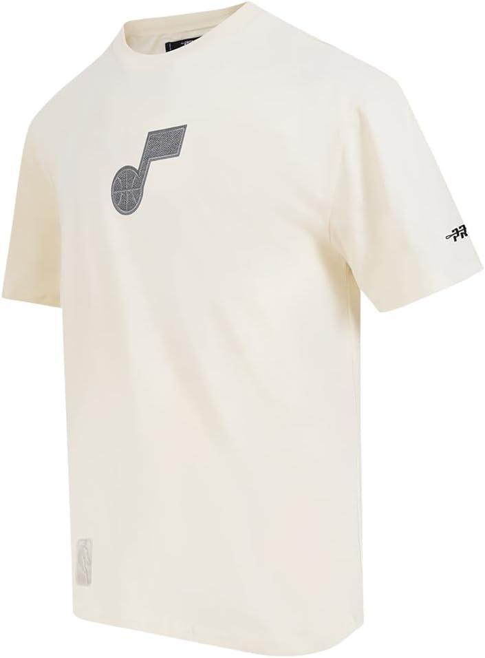 imagePro Standard Mens NBA Reverse French Terry Cotton Short Sleeve TeeEggshell