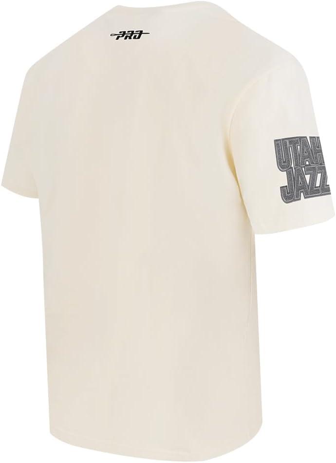 imagePro Standard Mens NBA Reverse French Terry Cotton Short Sleeve TeeEggshell