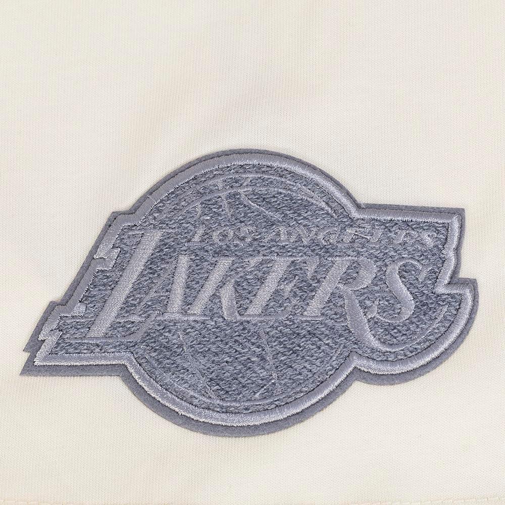 imagePro Standard Mens NBA Reverse French Terry Cotton Short Sleeve TeeEggshell