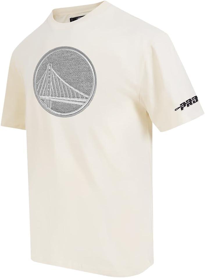 imagePro Standard Mens NBA Reverse French Terry Cotton Short Sleeve TeeEggshell
