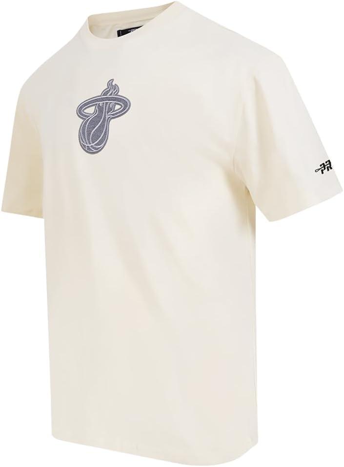 imagePro Standard Mens NBA Reverse French Terry Cotton Short Sleeve TeeEggshell