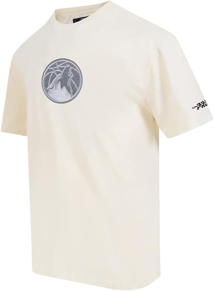 imagePro Standard Mens NBA Reverse French Terry Cotton Short Sleeve TeeEggshell