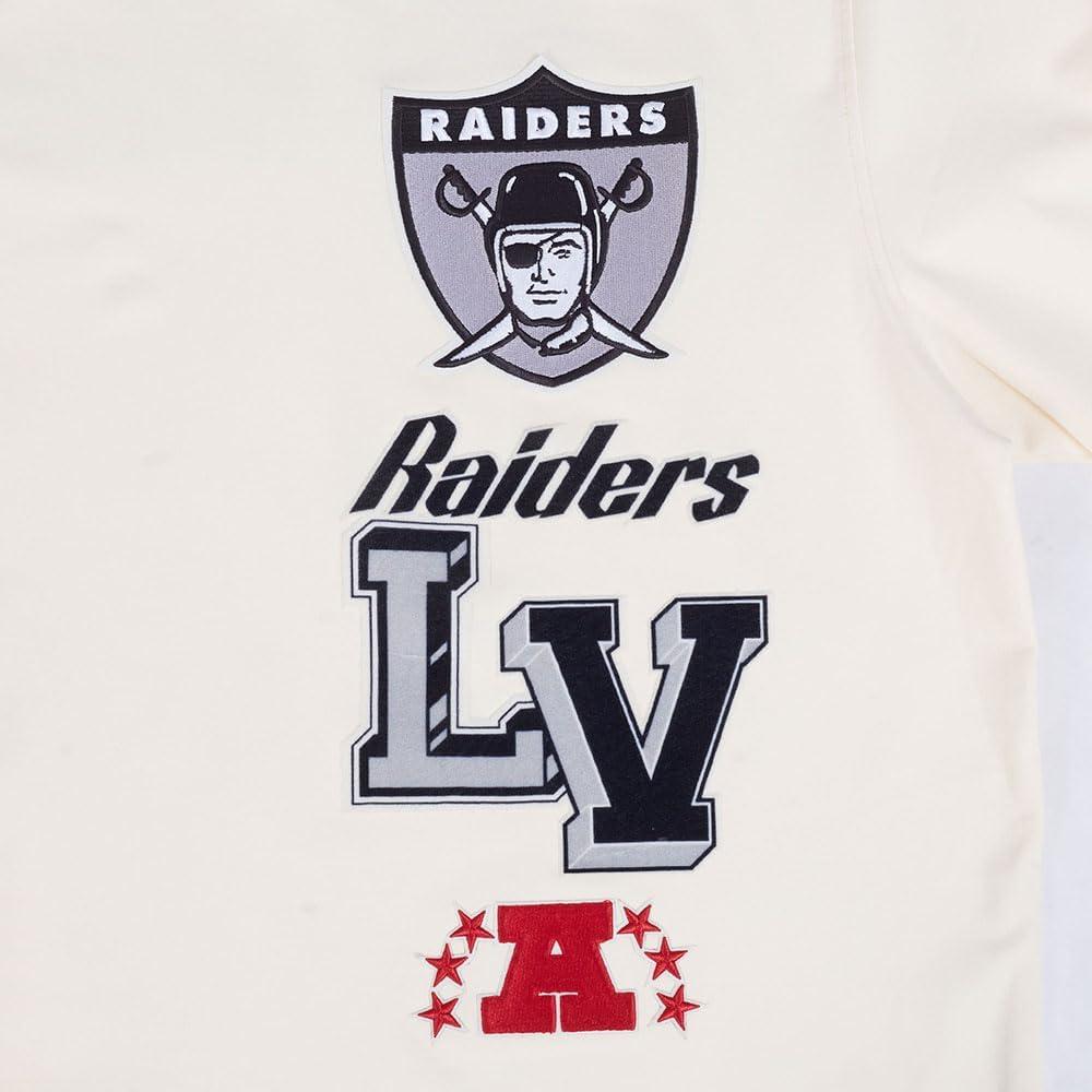 imagePro Standard Mens NFL Las Vegas Raiders Retro Cascade Shor Sleeve Tee EggshellBlack M