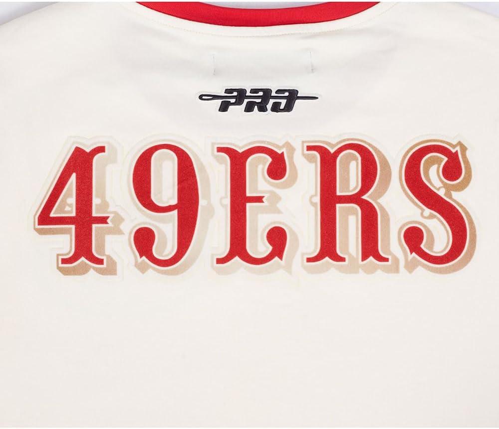 imagePro Standard Mens NFL San Francisco 49ers Retro Cascade Shor Sleeve Tee EggshellRed M
