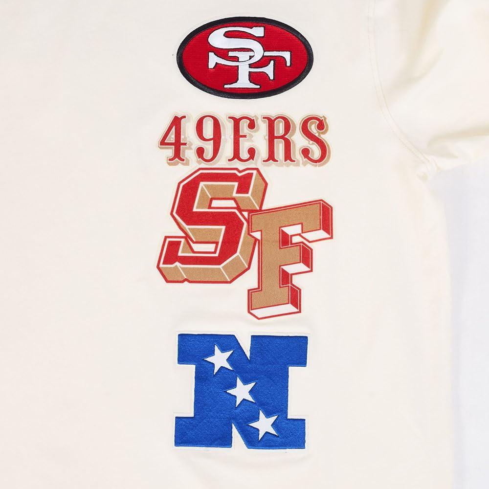 imagePro Standard Mens NFL San Francisco 49ers Retro Cascade Shor Sleeve Tee EggshellRed M