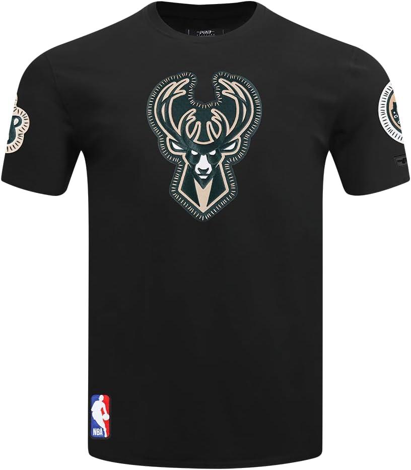 imagePro Standard NBA Mens Mens NBA DIY Pick Stitch Cotton Short Sleeve TeeBlack