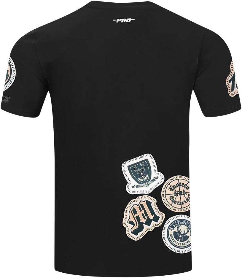 imagePro Standard NBA Mens Mens NBA DIY Pick Stitch Cotton Short Sleeve TeeBlack