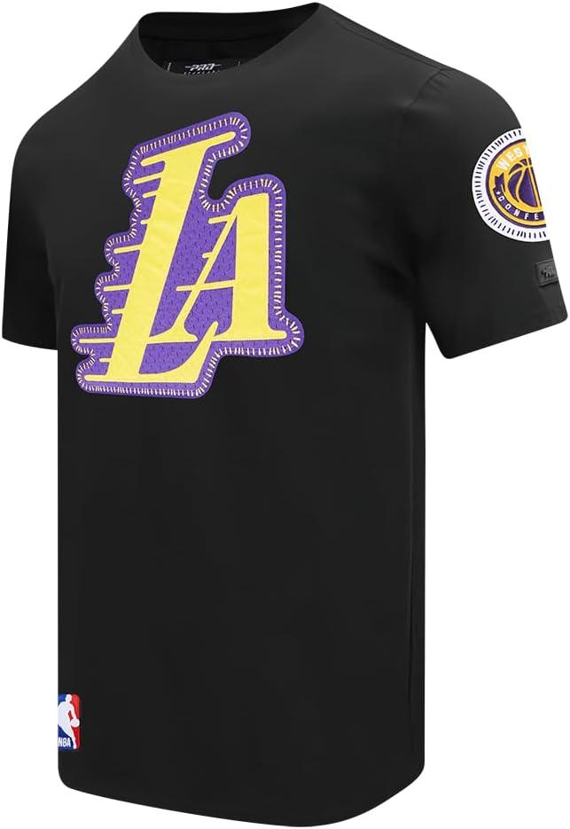 imagePro Standard NBA Mens Mens NBA DIY Pick Stitch Cotton Short Sleeve TeeBlack