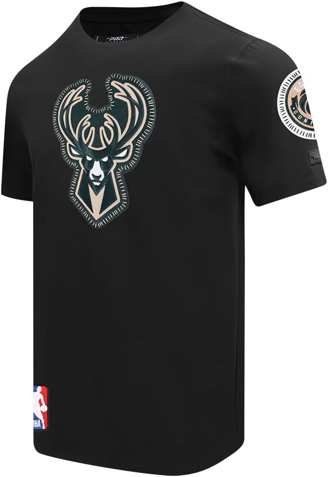imagePro Standard NBA Mens Mens NBA DIY Pick Stitch Cotton Short Sleeve TeeBlack