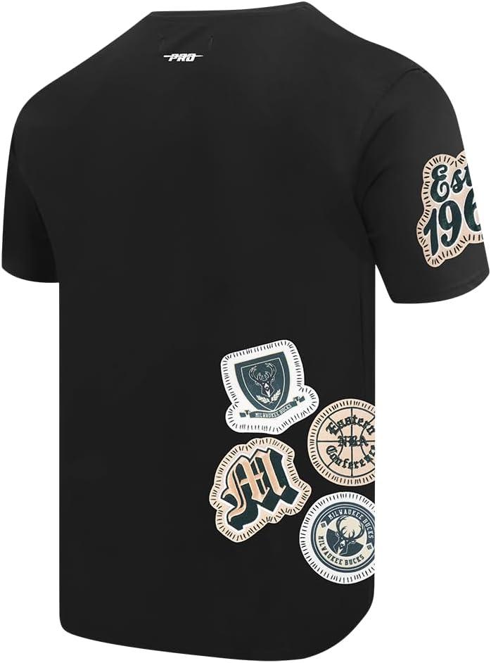 imagePro Standard NBA Mens Mens NBA DIY Pick Stitch Cotton Short Sleeve TeeBlack