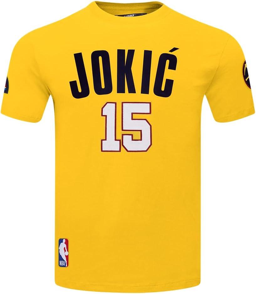 imagePro Standard NBA Mens Mens NBA Denver Nuggets Classic Player Cotton Taping TeeYellow