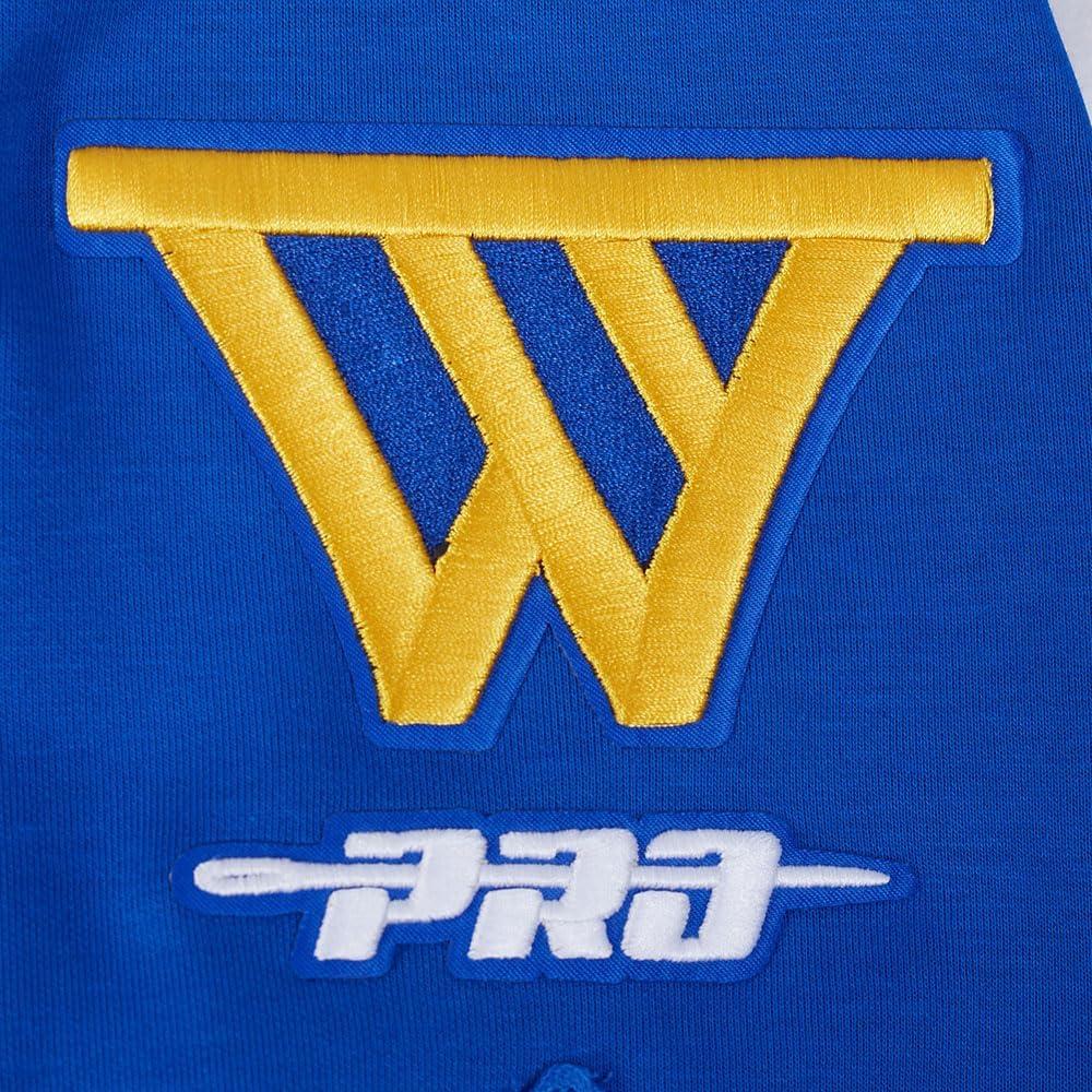 imagePro Standard NBA Mens Mens NBA Golden State Warriors Classic Player Cotton Double Knit Button DownRoyal Blue