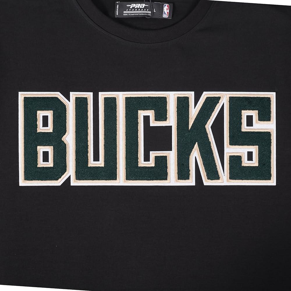 imagePro Standard NBA Mens Mens NBA Milwaukee Bucks Classic Player Cotton Short Sleeve TeeBlack