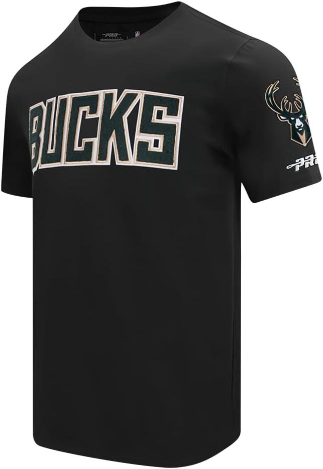 imagePro Standard NBA Mens Mens NBA Milwaukee Bucks Classic Player Cotton Short Sleeve TeeBlack