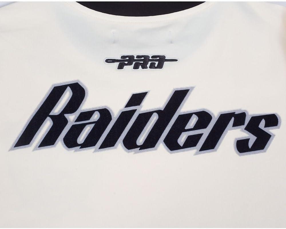imageRetro Las Vegas Raiders Cascade Mens Ringer Tee EggshellBlack by Pro StandardEggshell Black