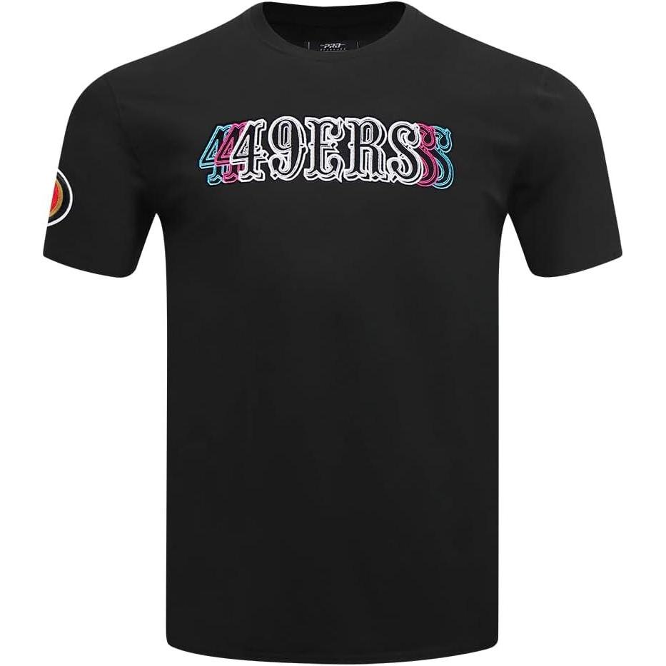 image49ERS ECHO LOGO MENS CREWNECK TEE BLACK BY PRO STANDARDBlack
