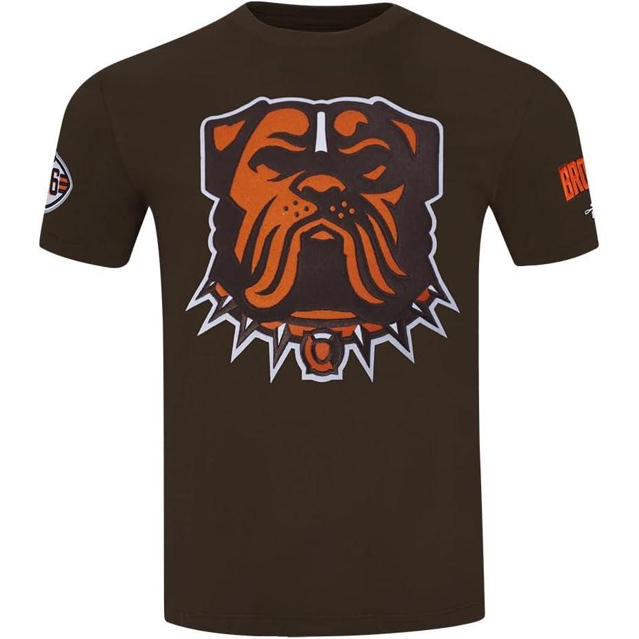 imagePro Standard Mens NFL Mashup Cotton Single Short Sleeve TeeBrown