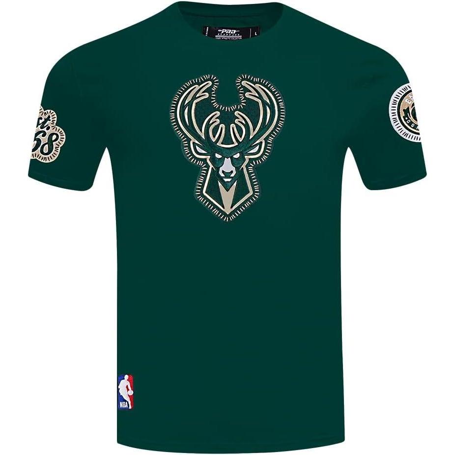 imagePro Standard NBA Mens Mens NBA DIY Pick Stitch Cotton Short Sleeve TeeForest Green