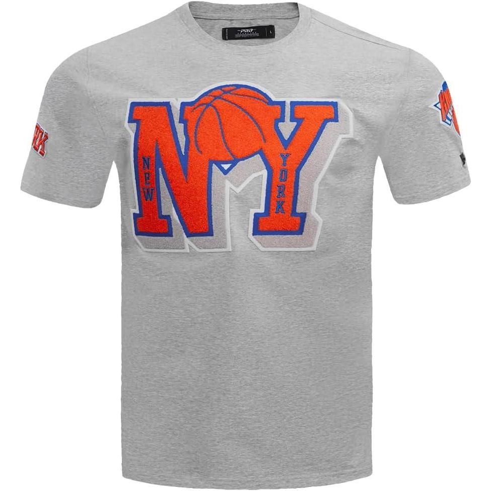 imagePro Standard NBA Mens Mens NBA Mash Up Cotton Short Sleeve TeeHeather Grey