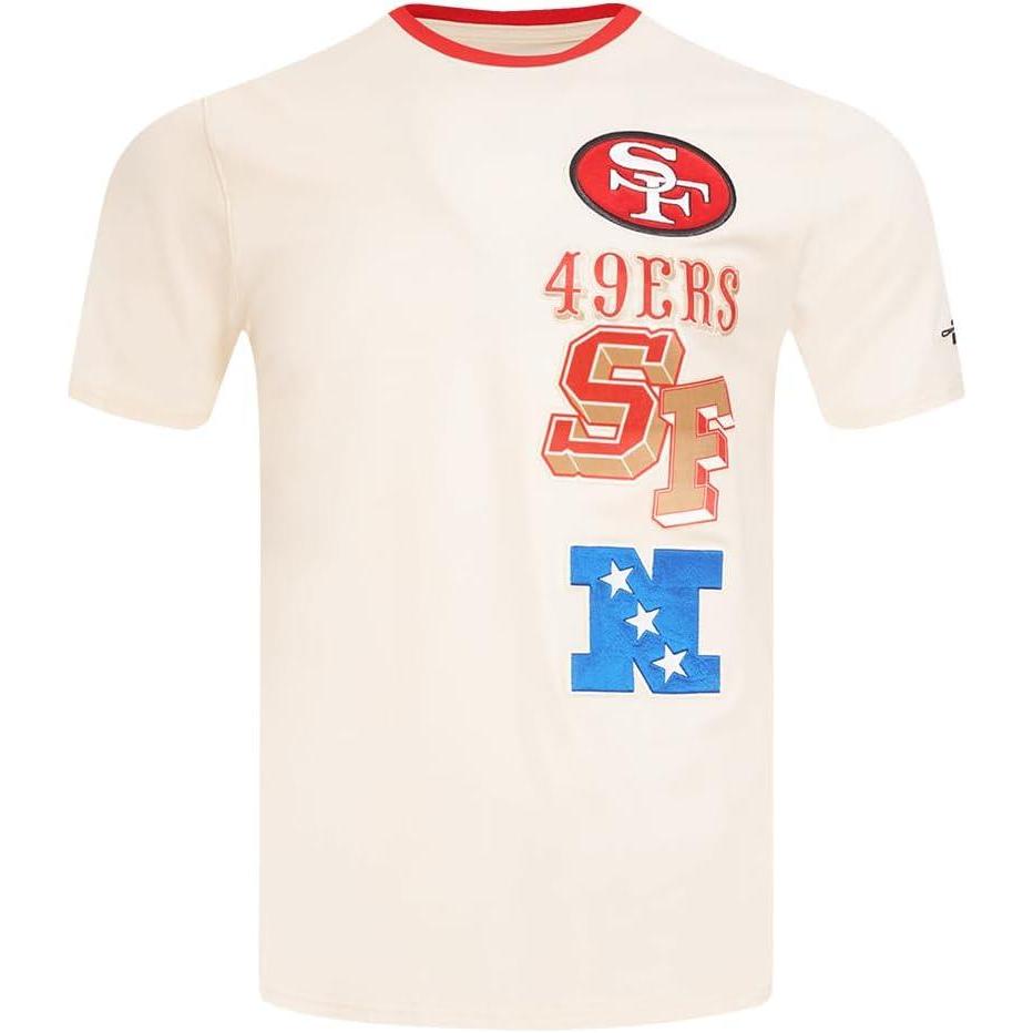 imageRetro Cascade NFL San Francisco 49ers Mens Ringer Tee Eggshell Red by Pro StandardEggshell Red