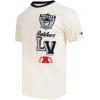 Pro Standard Mens NFL Las Vegas Raiders Retro Cascade Shor Sleeve Tee Eggshell/Black M