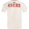 Pro Standard Mens NFL San Francisco 49ers Retro Cascade Shor Sleeve Tee Eggshell/Red M