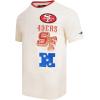 Pro Standard Mens NFL San Francisco 49ers Retro Cascade Shor Sleeve Tee Eggshell/Red M