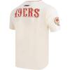 Pro Standard Mens NFL San Francisco 49ers Retro Cascade Shor Sleeve Tee Eggshell/Red M