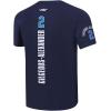 Pro Standard NBA Mens Mens NBA Oklahoma City Thunder Classic Player Sleeve Hit Cotton Short Sleeve Tee(Midnight Navy)