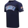 Pro Standard NBA Mens Mens NBA Oklahoma City Thunder Classic Player Sleeve Hit Cotton Short Sleeve Tee(Midnight Navy)