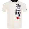 Pro Standard Mens NFL Las Vegas Raiders Retro Cascade Shor Sleeve Tee Eggshell/Black M