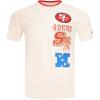 Pro Standard Mens NFL San Francisco 49ers Retro Cascade Shor Sleeve Tee Eggshell/Red M