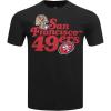 Pro Standard Mens NFL San Francisco 49ers Souvenir Short Sleeve Tee Black M