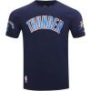 Pro Standard NBA Mens Mens NBA Oklahoma City Thunder Classic Player Sleeve Hit Cotton Short Sleeve Tee(Midnight Navy)