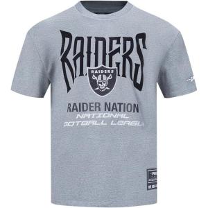 Pro Standard Mens NFL Las Vegas Raiders City Tour 2.0 Short Sleeve Tee Dark Heather Gray M