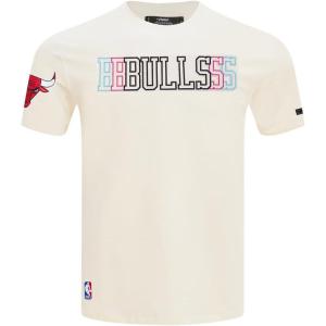 Pro Standard NBA Mens Mens NBA Echo Logo Cotton Short Sleeve Tee(Eggshell)