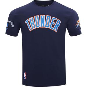 Pro Standard NBA Mens Mens NBA Oklahoma City Thunder Classic Player Sleeve Hit Cotton Short Sleeve Tee(Midnight Navy)