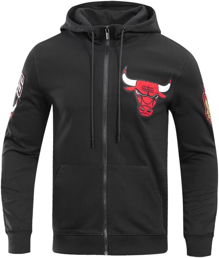 imagePro Standard Mens NBA Classic Chenille Cotton Double Knit Pull Over HoodieBlack