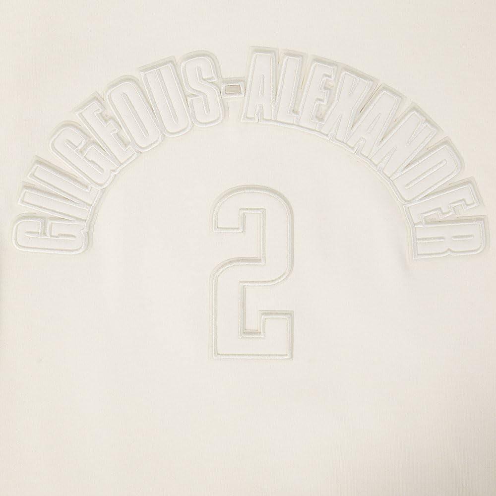 imagePro Standard Mens NBA Classic Chenille Cotton Double Knit Pull Over HoodieEggshell