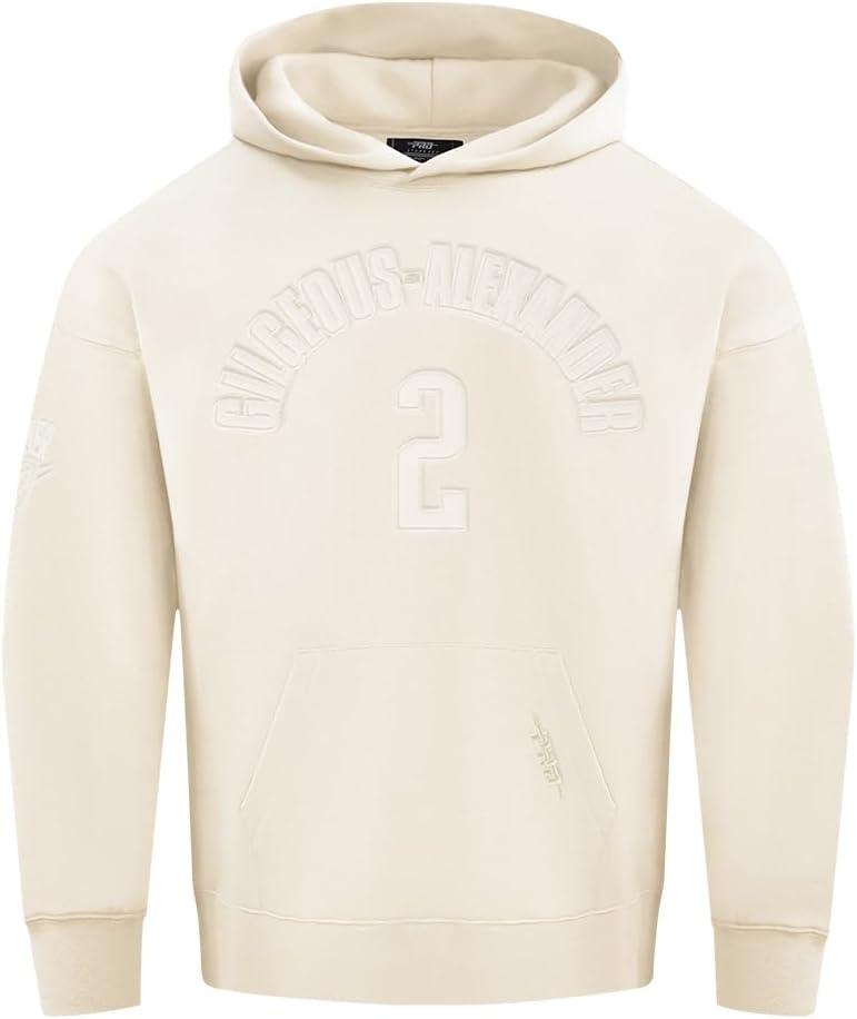 imagePro Standard Mens NBA Classic Chenille Cotton Double Knit Pull Over HoodieEggshell
